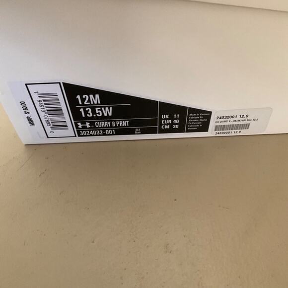 NIB Under Armour Curry shoes 8 PRNT Flow Tie Dye black collectors 12 limited - Picture 4 of 14